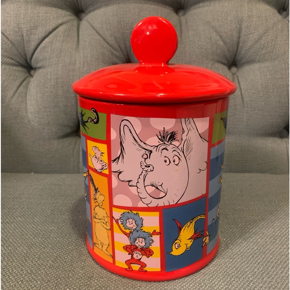 Dr. Seuss All Around Design Ceramic Covered Canister